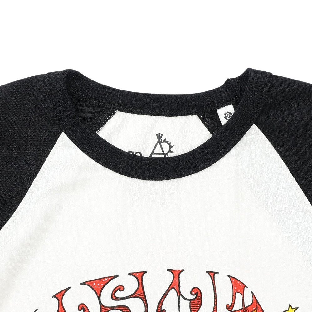 ゴースローキャラバン（GOSLOWCARAVAN）（レディース）USAコットン gscWORLD 8分袖 ベースボール Tシャツ 361906 BLK