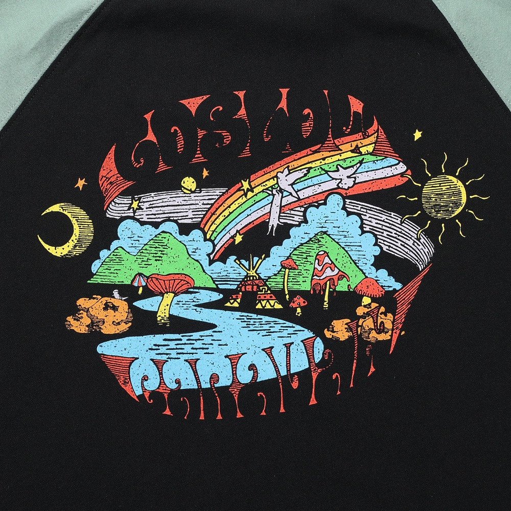 ゴースローキャラバン（GOSLOWCARAVAN）（レディース）USAコットン gscWORLD 8分袖 ベースボール Tシャツ 361906 GRN