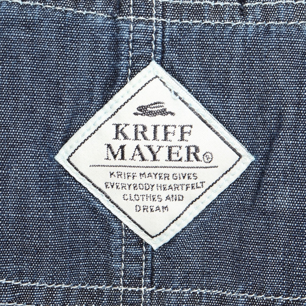 クリフメイヤー（KRIFF MAYER）（レディース）ジャケット ゆったりデニムカバーオール 2234008L-1669:BLUE-STRP サックス ストライプ シャツジャケット