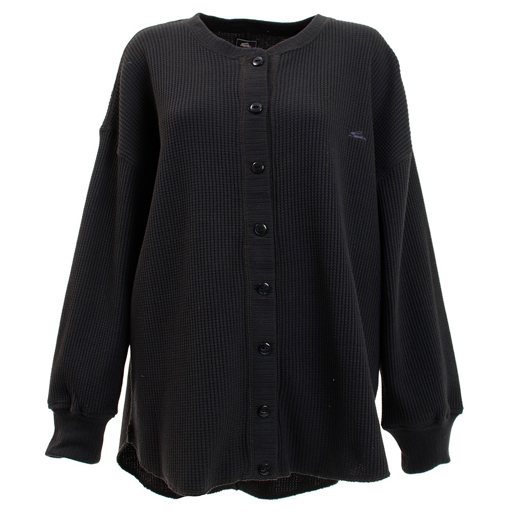 3WAYワッフルプルオーバー 1947212L-19:BLACK