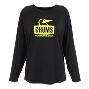 チャムス（CHUMS）（レディース）スプラッシュ ブービー フェイス 長袖Tシャツ CH11-2280-K066 ブラック×ライム