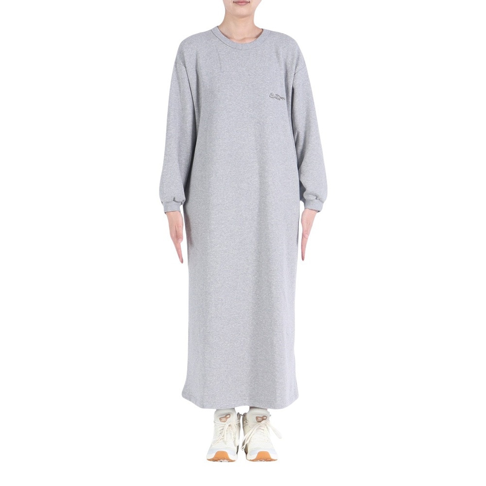 クリフメイヤー（KRIFF MAYER）（レディース）ワンピース ルームウェア TOTONOU CLUB ワンピースセット 2337825L-15:GRAY グレー 手拭い付
