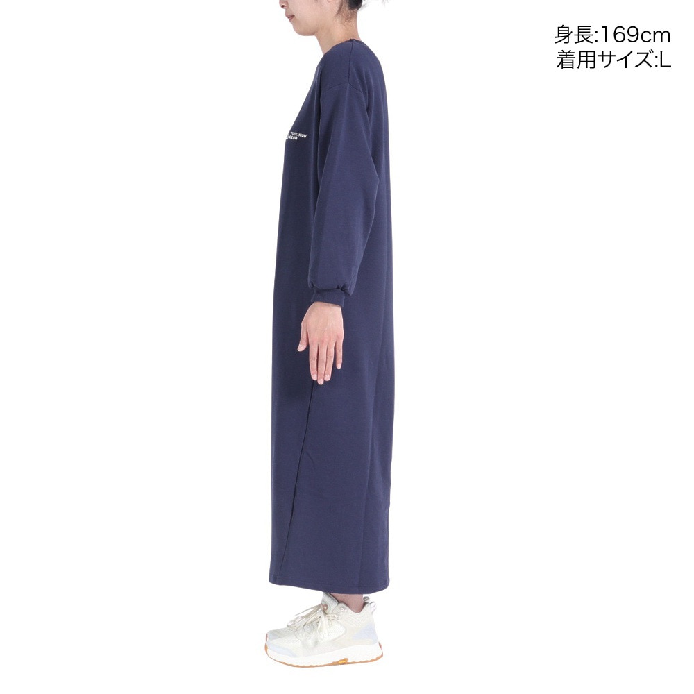 クリフメイヤー（KRIFF MAYER）（レディース）ワンピース ルームウェア TOTONOU CLUB ワンピースセット 2337825L-79:NAVY ネイビー 手拭い付