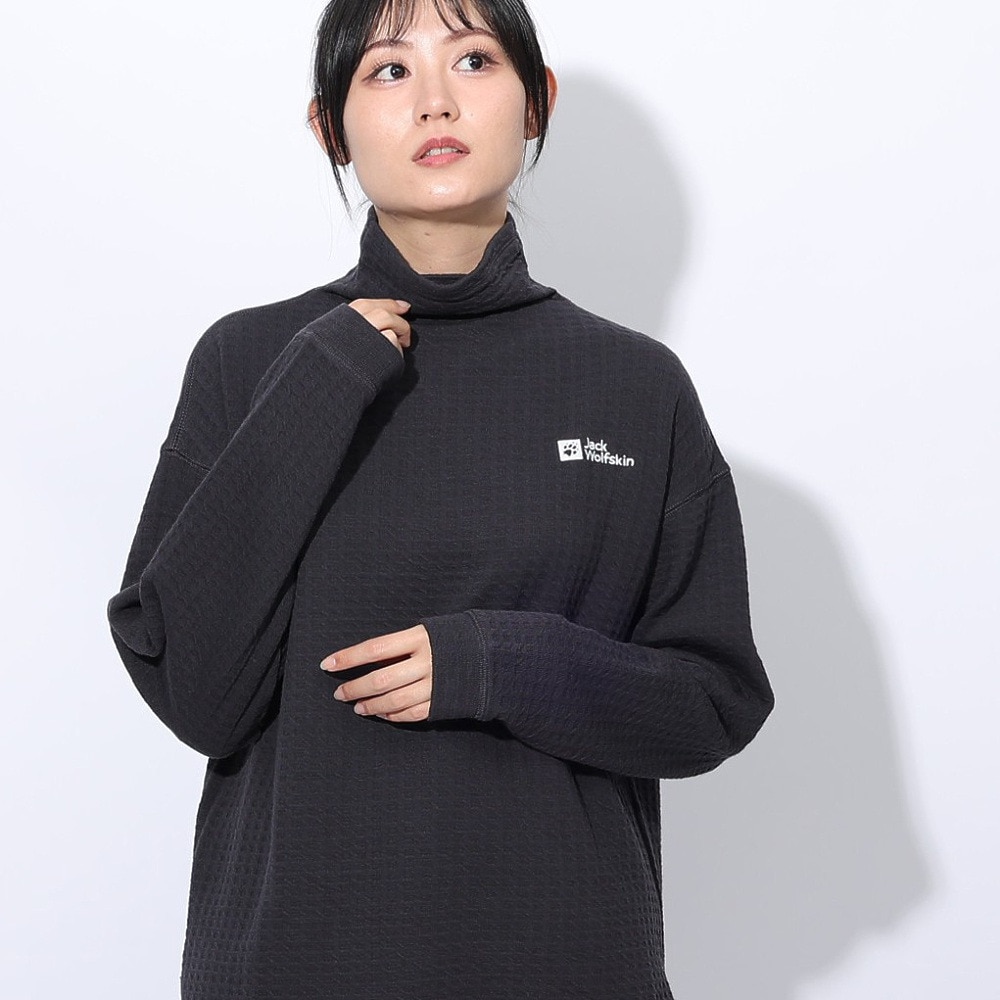 ジャックウルフスキン（JackWolfskin）（レディース）ワッフルハイネック ロングスリーブTシャツ A62502-6350