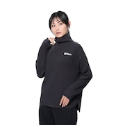 (レディース)ワッフルハイネック ロングスリーブTシャツ A62502-6350