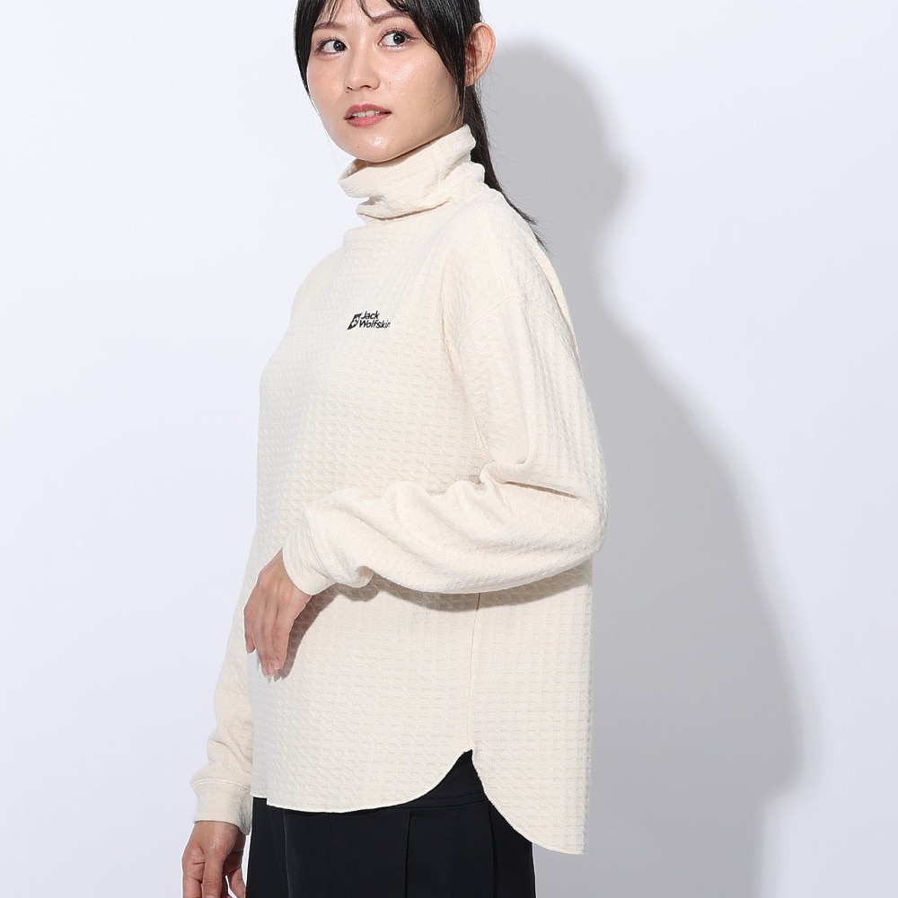 ジャックウルフスキン（JackWolfskin）（レディース）ワッフルハイネック ロングスリーブTシャツ A62502-A0028