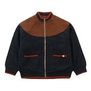 (レディース)肩切り替え ケーブルニット ジャケット 2413100L:65:GREEN