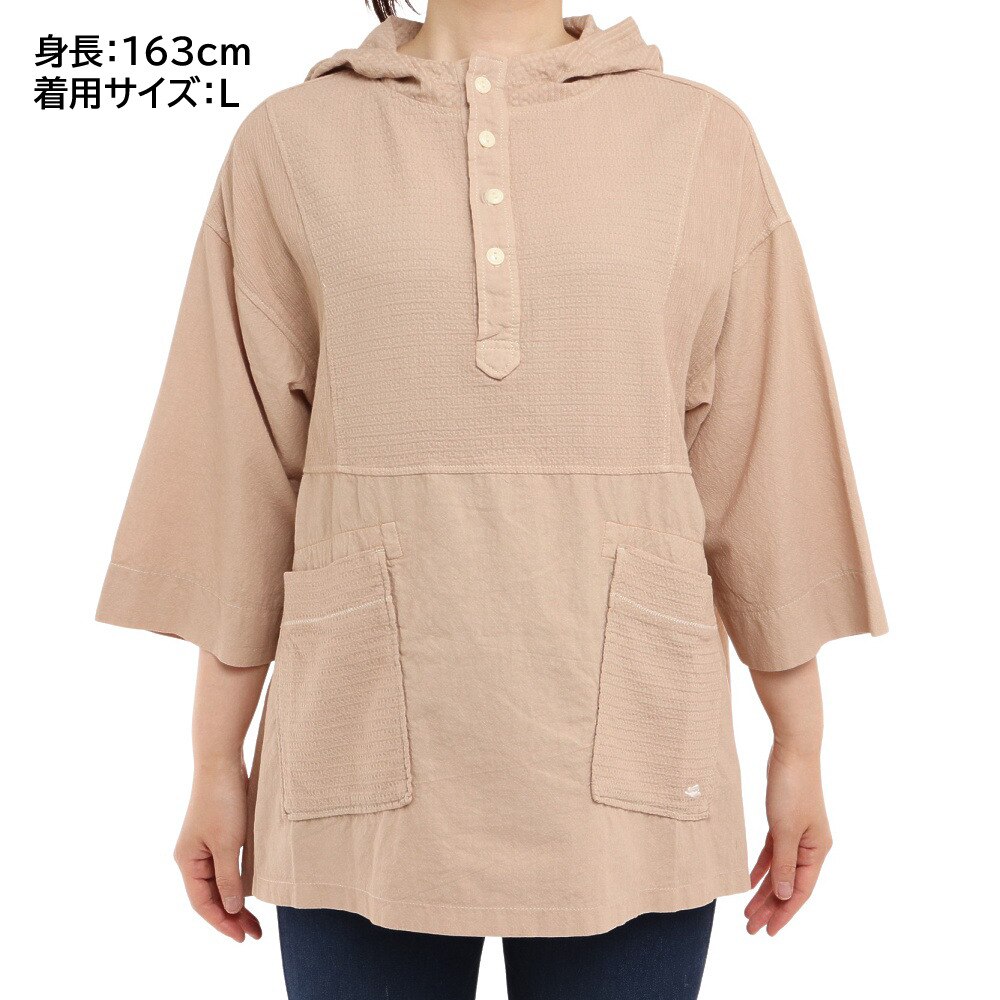 クリフメイヤー（KRIFF MAYER）（レディース）アウトドア 製品染めシャツパーカー 2144000L-20 BEIGE