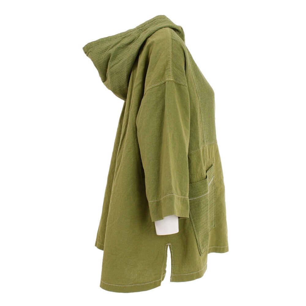 クリフメイヤー（KRIFF MAYER）（レディース）アウトドア 製品染めシャツパーカー 2144000L-64 L/GREEN