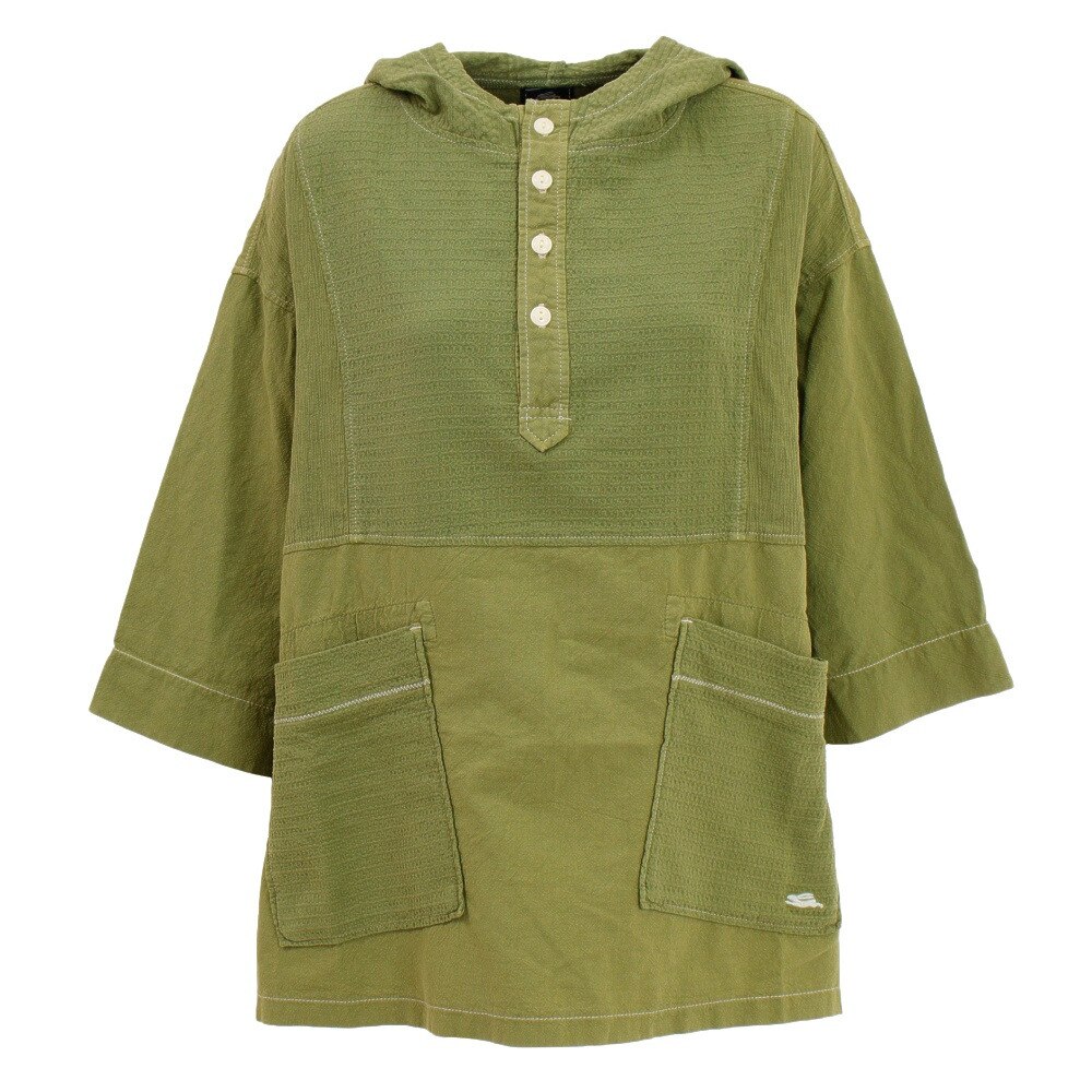 クリフメイヤー（KRIFF MAYER）（レディース）アウトドア 製品染めシャツパーカー 2144000L-64 L/GREEN