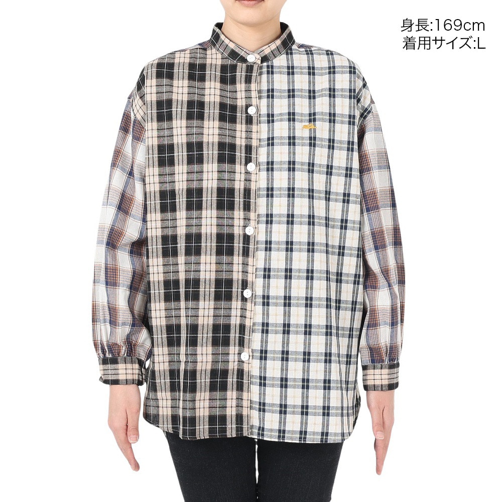 クリフメイヤー（KRIFF MAYER）（レディース）カジュアルシャツ 長袖 マルチオーバーサイズシャツ 2245803L-19:BLACK ブラック