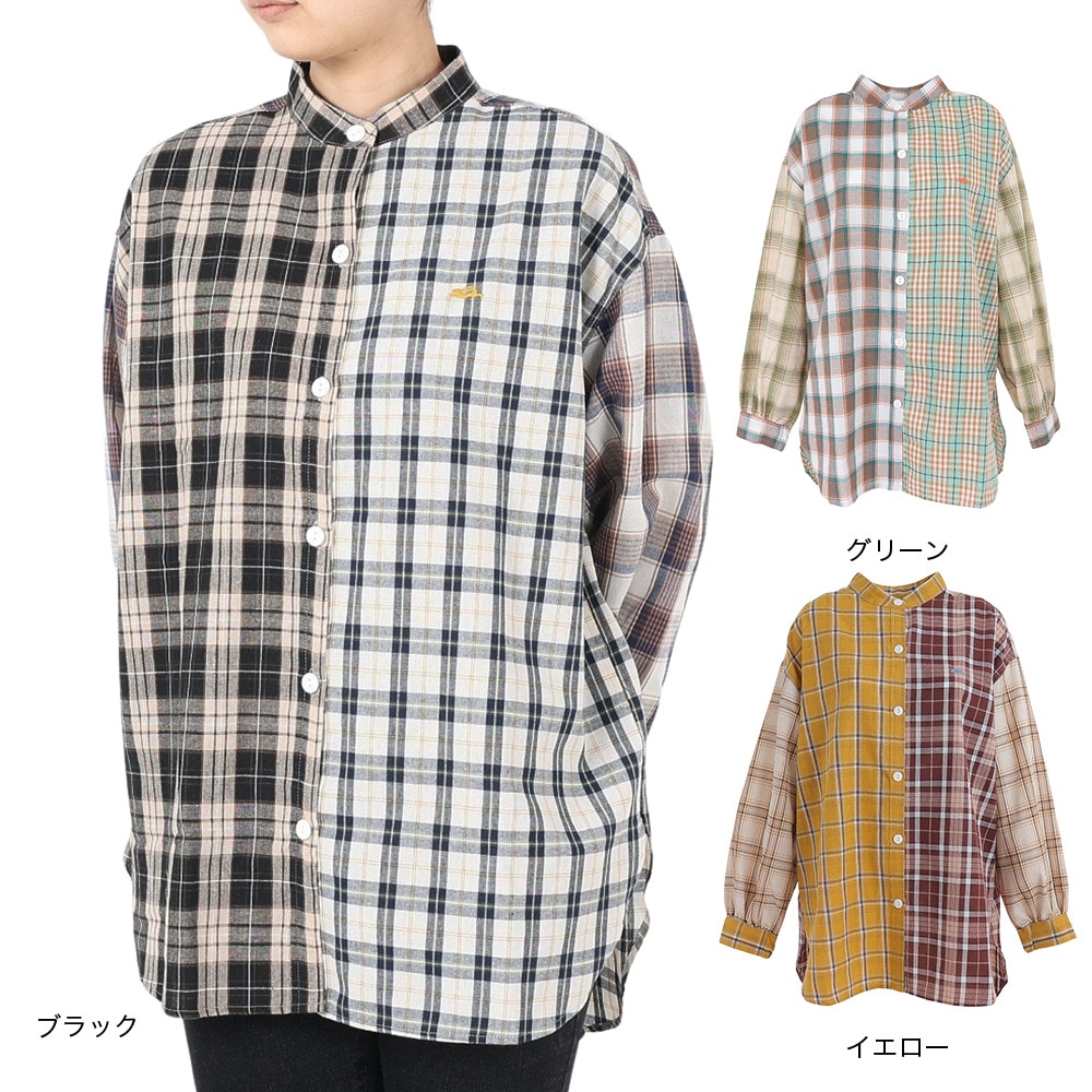 クリフメイヤー（KRIFF MAYER）（レディース）カジュアルシャツ 長袖 マルチオーバーサイズシャツ 2245803L-55:YELLOW イエロー
