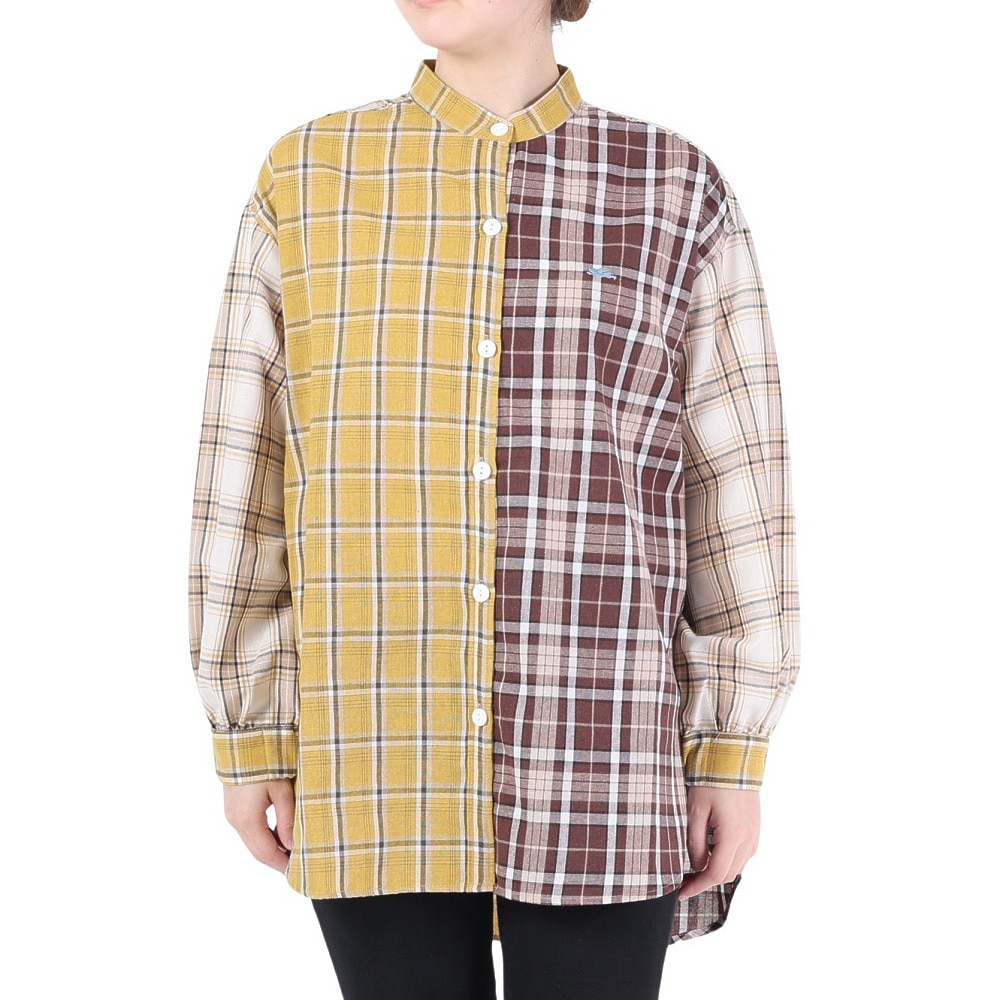 クリフメイヤー（KRIFF MAYER）（レディース）カジュアルシャツ 長袖 マルチオーバーサイズシャツ 2245803L-55:YELLOW イエロー