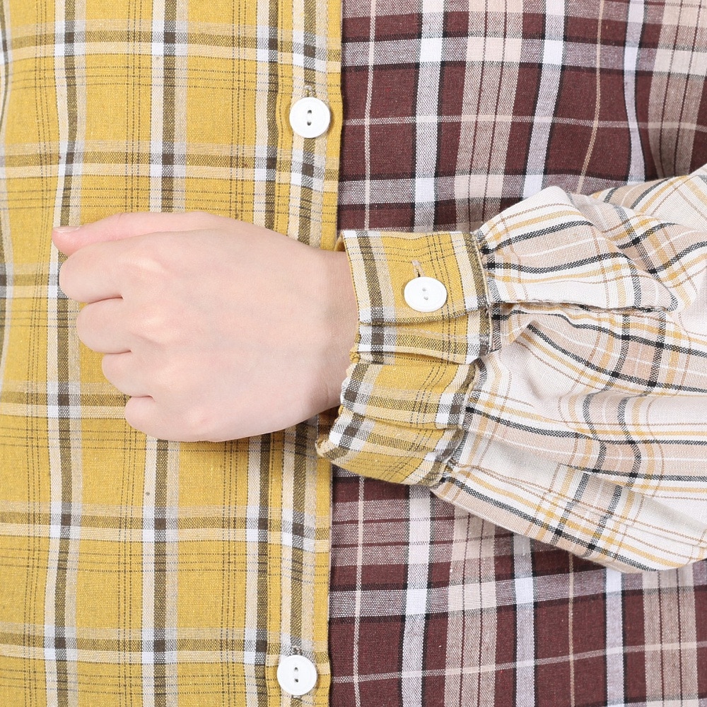クリフメイヤー（KRIFF MAYER）（レディース）カジュアルシャツ 長袖 マルチオーバーサイズシャツ 2245803L-55:YELLOW イエロー