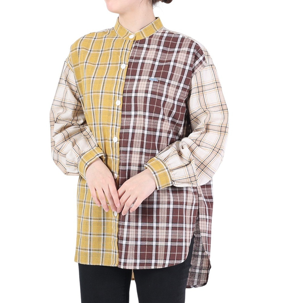 クリフメイヤー（KRIFF MAYER）（レディース）カジュアルシャツ 長袖 マルチオーバーサイズシャツ 2245803L-55:YELLOW イエロー