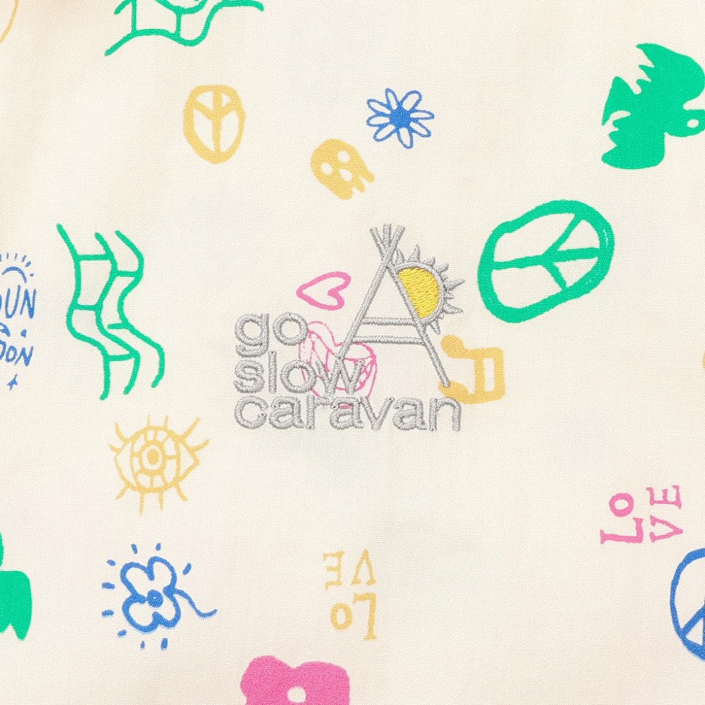 ゴースローキャラバン（GOSLOWCARAVAN）（レディース）オリジナル総柄プリント シャツジャケット 360206 IVY