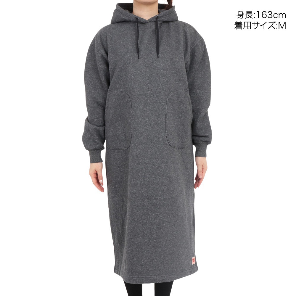 クリフメイヤー（KRIFF MAYER）（レディース）裏起毛杢スウェットワンピース 2327200L-17 CHARCOAL
