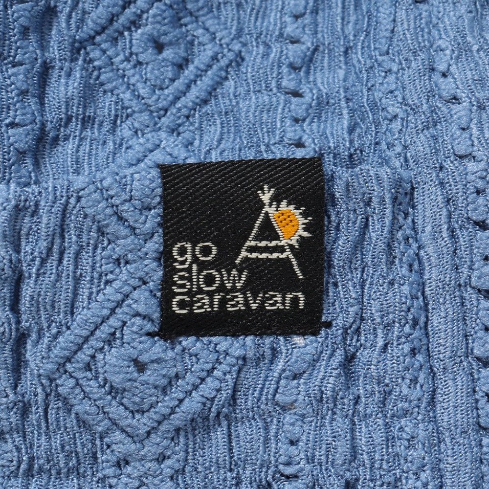 ゴースローキャラバン（GOSLOWCARAVAN）（レディース）シャーリングレース ビッグ 半袖シャツ 364001 BLU