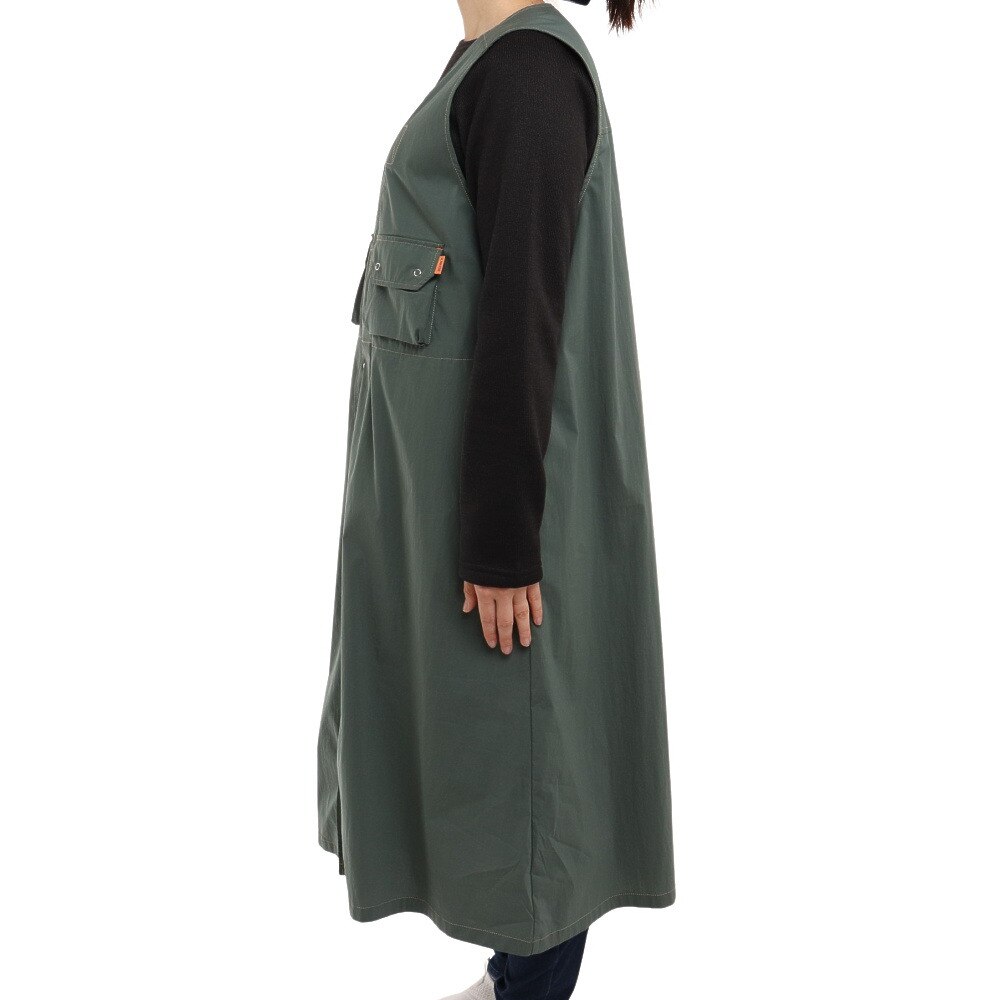 クリフメイヤー（KRIFF MAYER）（レディース）ジャンパースカート ロングベスト ワンピース 2143502L-69 KHAKI カーキ