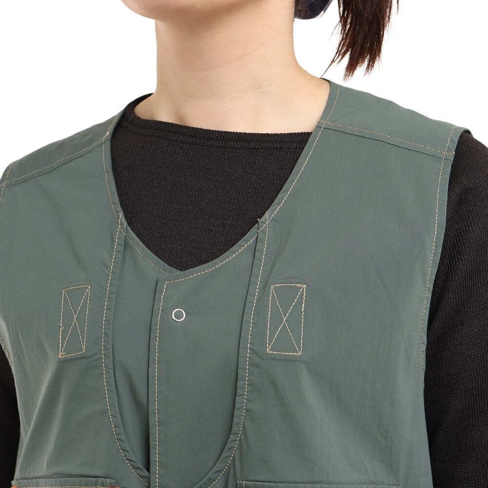 クリフメイヤー（KRIFF MAYER）（レディース）ジャンパースカート ロングベスト ワンピース 2143502L-69 KHAKI カーキ
