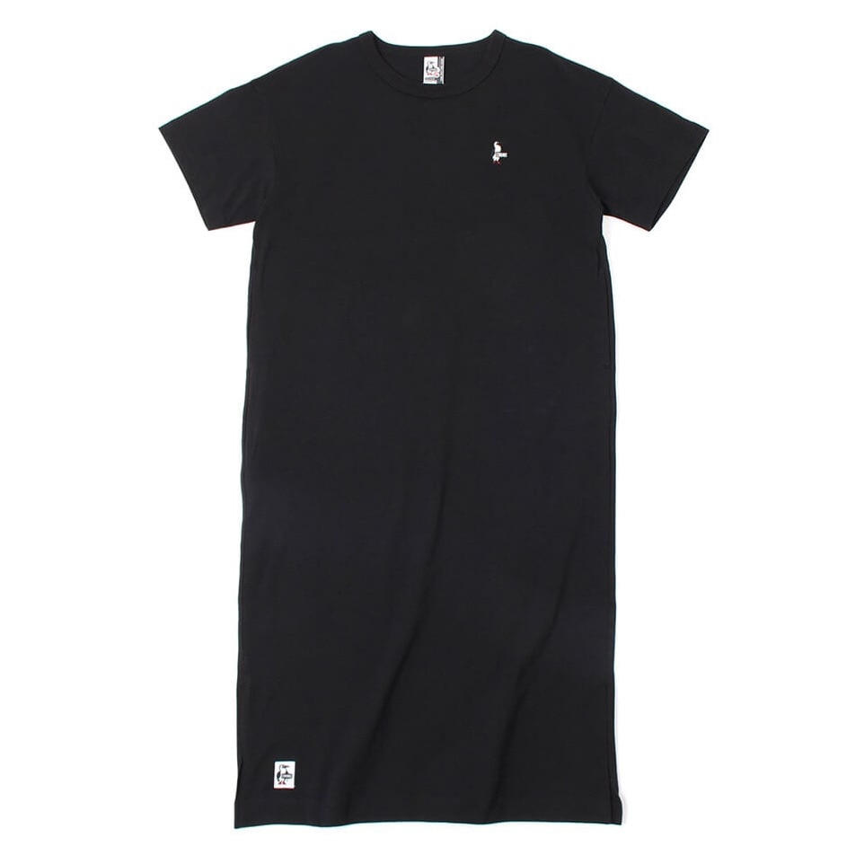 チャムス（CHUMS）（レディース）Tシャツワンピ ブービーロングワンピース CH18-1243-K001 ブラック