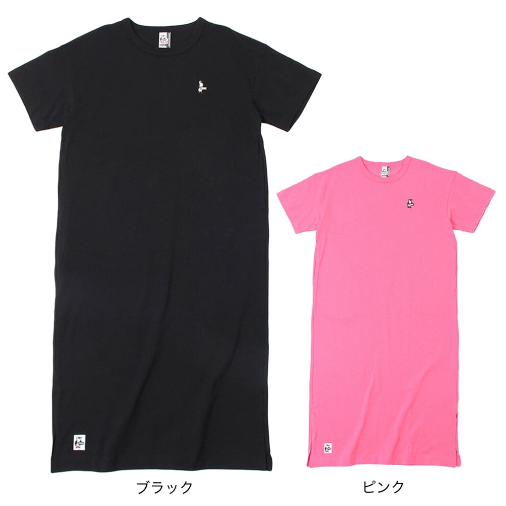 チャムス（CHUMS）（レディース）Tシャツワンピ ブービーロングワンピース CH18-1243-K001 ブラック