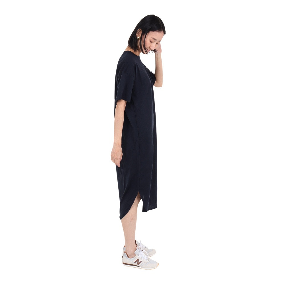 チャムス（CHUMS）（レディース）ワンピース 半袖 フレイムリターダントラウンドヘムドレス CH18-1246-K001 ブラック
