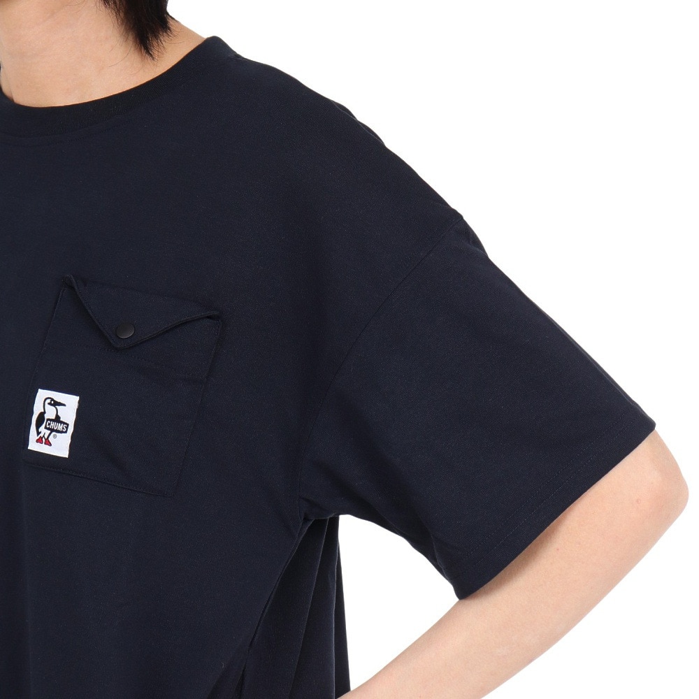 チャムス（CHUMS）（レディース）ワンピース 半袖 フレイムリターダントラウンドヘムドレス CH18-1246-K001 ブラック