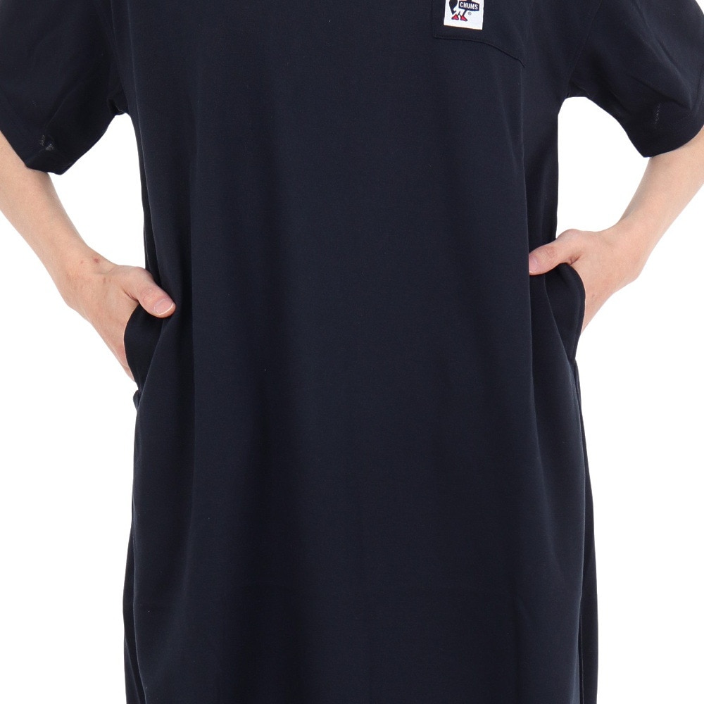 チャムス（CHUMS）（レディース）ワンピース 半袖 フレイムリターダントラウンドヘムドレス CH18-1246-K001 ブラック