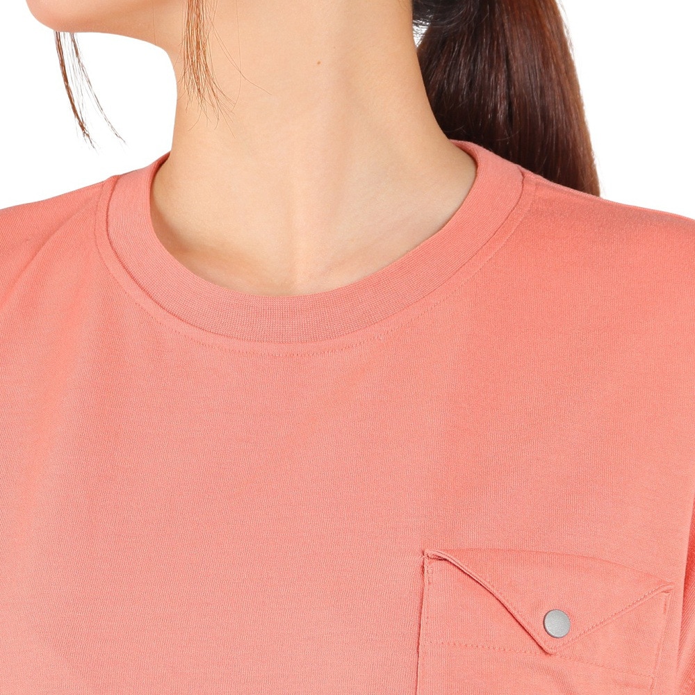 チャムス（CHUMS）（レディース）ワンピース 半袖 フレイムリターダントラウンドヘムドレス CH18-1246-R078 サーモンピンク