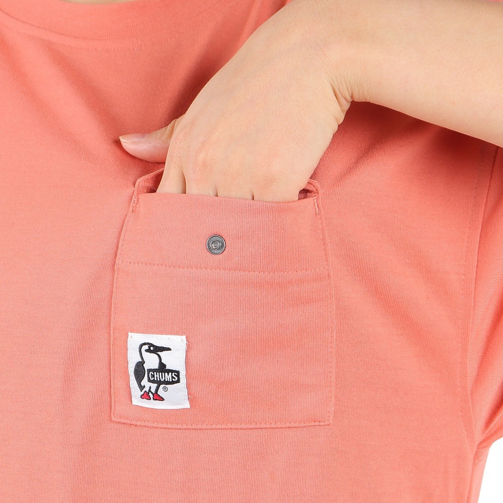 チャムス（CHUMS）（レディース）ワンピース 半袖 フレイムリターダントラウンドヘムドレス CH18-1246-R078 サーモンピンク