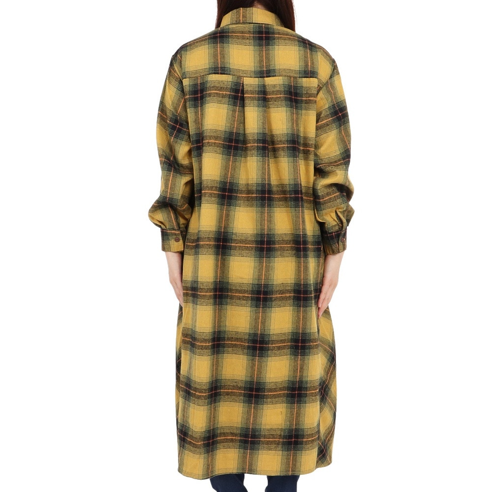 クリフメイヤー（KRIFF MAYER）（レディース）ワンピース 長袖 ビエラシャツワンピース 2315803L-55:YELLOW イエロー