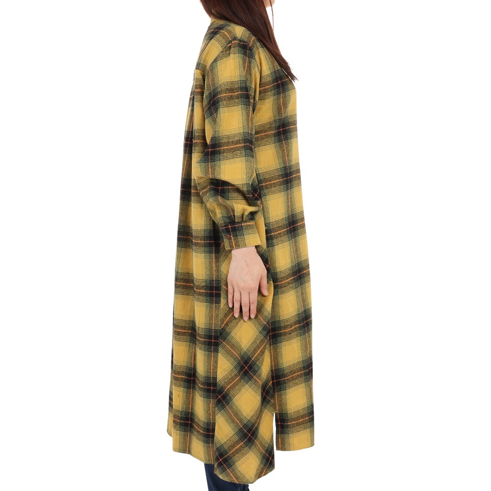 クリフメイヤー（KRIFF MAYER）（レディース）ワンピース 長袖 ビエラシャツワンピース 2315803L-55:YELLOW イエロー