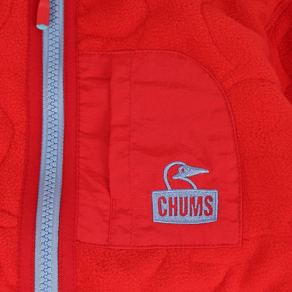 チャムス（CHUMS）（キッズ）ジュニア アウター ジャケット ブービーステッチ フリースジャケット CH24-1059-R001 レッド