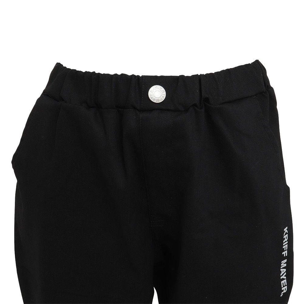 クリフメイヤー（KRIFF MAYER）（キッズ）パンツ ロールアップ配色パンツ 2237843K-17:CHARCOAL ブラック ストレッチ 丈調節 ウエストゴム 120 130 140 150