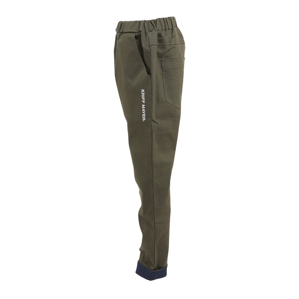 クリフメイヤー（KRIFF MAYER）（キッズ）キッズ パンツ ロールアップ配色パンツ 2237843K-69:KHAKI カーキ ストレッチ 丈調節 ウエストゴム 120 130 140 150