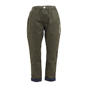 (キッズ)キッズ パンツ ロールアップ配色パンツ 2237843K-69:KHAKI カーキ ストレッチ 丈調節 ウエストゴム 120 130 140 150