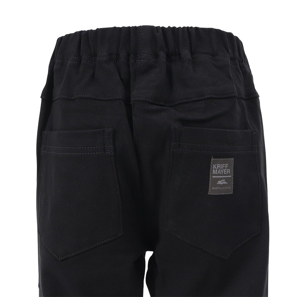 クリフメイヤー（KRIFF MAYER）（キッズ）ジュニア パンツ ボトム パンケーキパンツ 2416402K:19:BLACK ブラック 裏起毛 ストレッチ