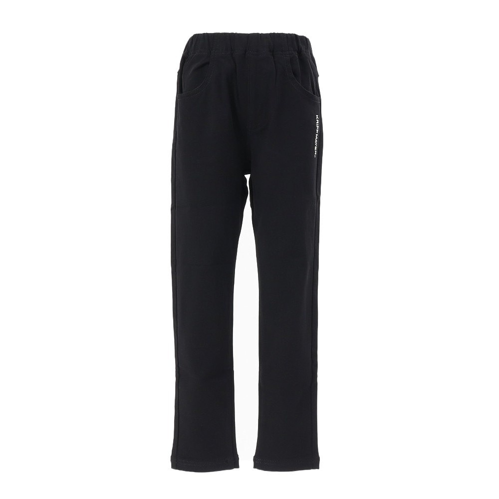 クリフメイヤー（KRIFF MAYER）（キッズ）ジュニア パンツ ボトム パンケーキパンツ 2416402K:19:BLACK ブラック 裏起毛 ストレッチ