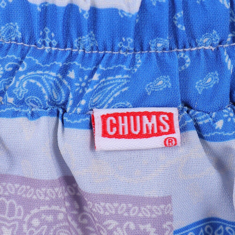 チャムス（CHUMS）（キッズ）キッズ ギャザードキュロット CH23-1080-Z283 ブルー×パープル