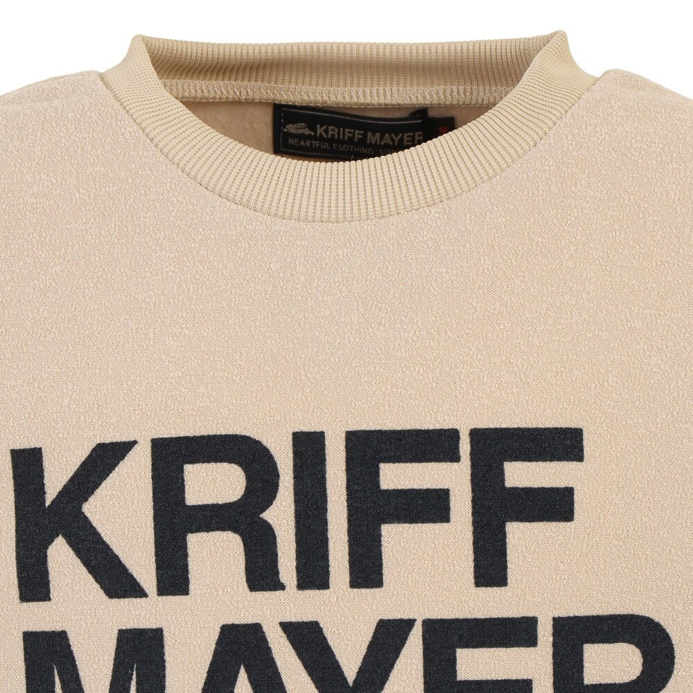 クリフメイヤー（KRIFF MAYER）（キッズ）アウトドア スウェット トレーナー 裏起毛 かるポカ ロゴクルー 2217825K-15:GRAY★★★