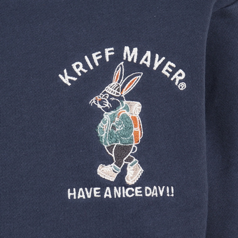 クリフメイヤー（KRIFF MAYER）（キッズ）スウェット トレーナー キャンプラビット 裏毛クルー 2223111K-79:NAVY