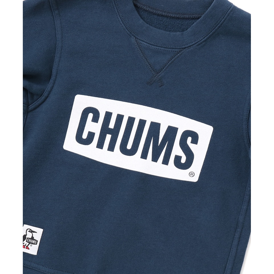 チャムス（CHUMS）（キッズ）キッズチャムス ロゴクルーネック トップ ループパイル CH20-1077-N001