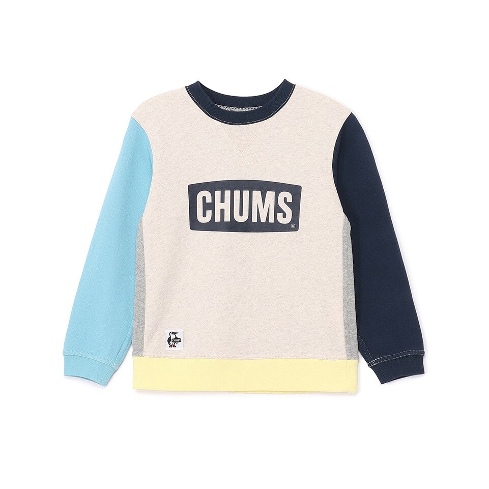 チャムス（CHUMS）（キッズ）キッズ チャムスロゴ クルートップ ループパイル 長袖スウェット CH20-1077-C103