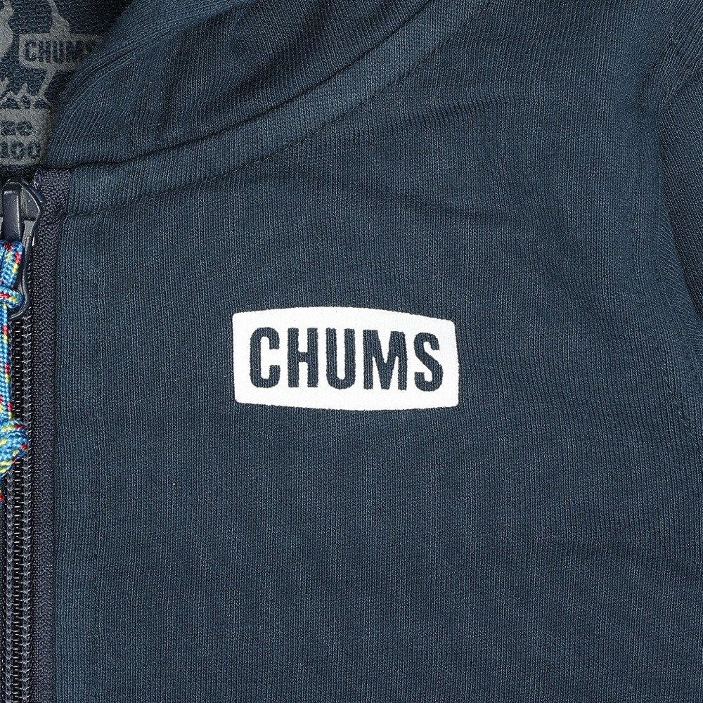 チャムス（CHUMS）（キッズ）ジュニア ループパイルブービーロゴジップパーカー CH20-1088-N001