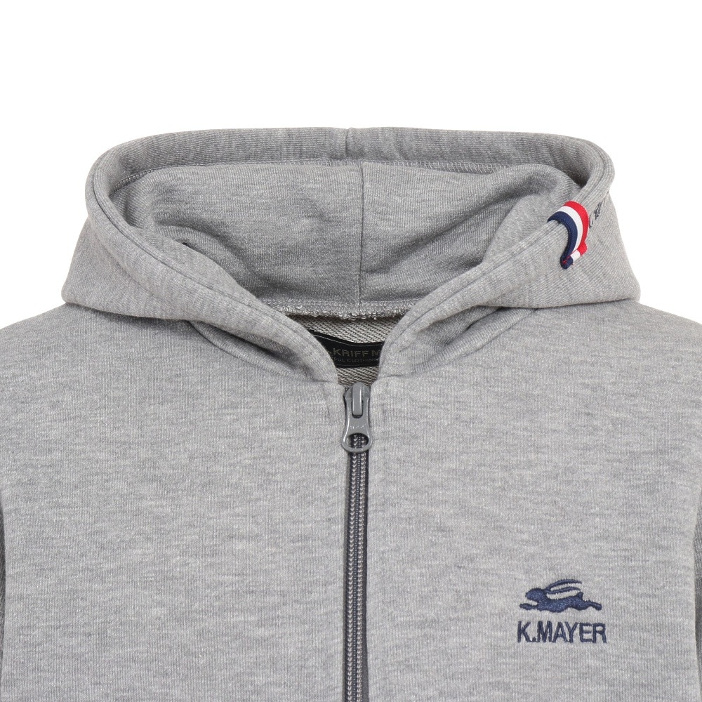 クリフメイヤー（KRIFF MAYER）（キッズ）ジュニア パーカー スウェット ロゴ刺繍パーカー 2317826K-15:GRAY グレー