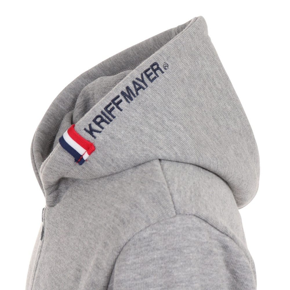 クリフメイヤー（KRIFF MAYER）（キッズ）ジュニア パーカー スウェット ロゴ刺繍パーカー 2317826K-15:GRAY グレー