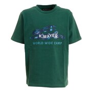 クリフメイヤー（KRIFF MAYER）（キッズ）抗菌ロゴ半袖Ｔシャツ ラビット 2147215K-65:GREEN