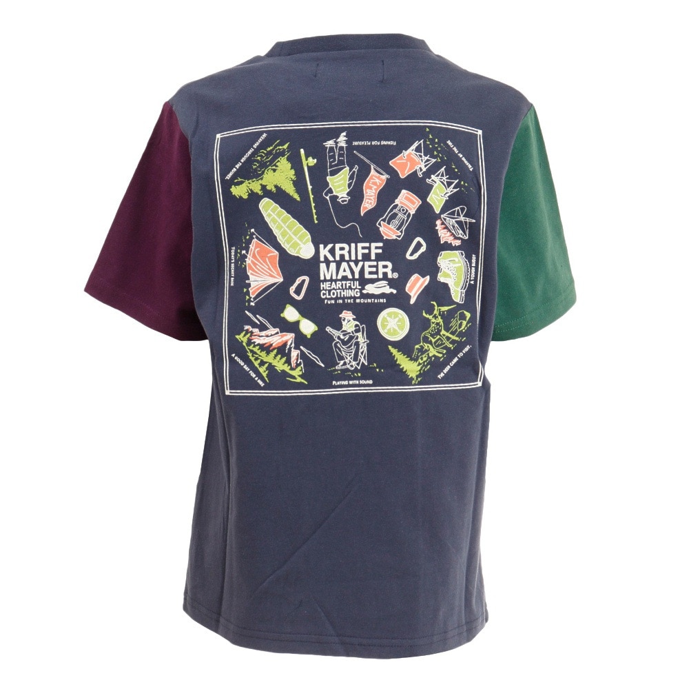 クリフメイヤー（KRIFF MAYER）（キッズ）抗菌半袖Tシャツ キャンプ 2147216K-90:MULTI-COL