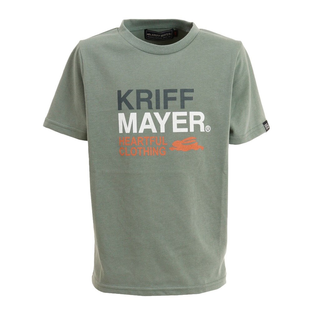 クリフメイヤー（KRIFF MAYER）（キッズ）3カラーロゴ半袖Tシャツ 2147822K-65:GREEN